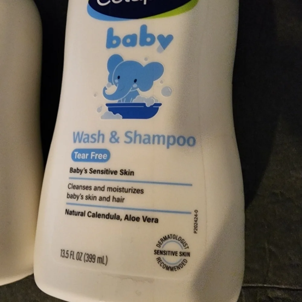 New (2) Cetaphil Baby Wash & Shampoo with Natural Calendula, Tear-Free 13.5oz
